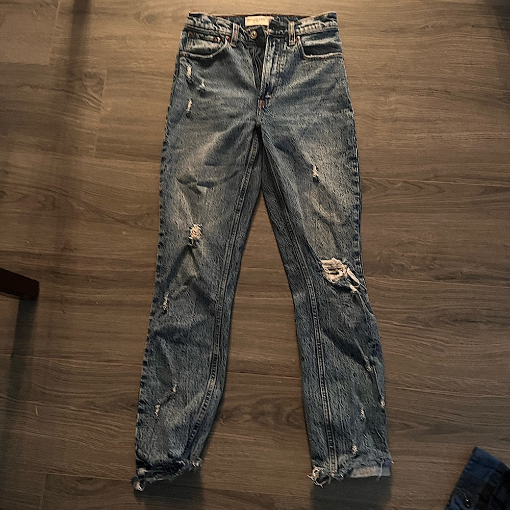 A&F Jeans worn once. Selling because they’re too small. Snug fit.